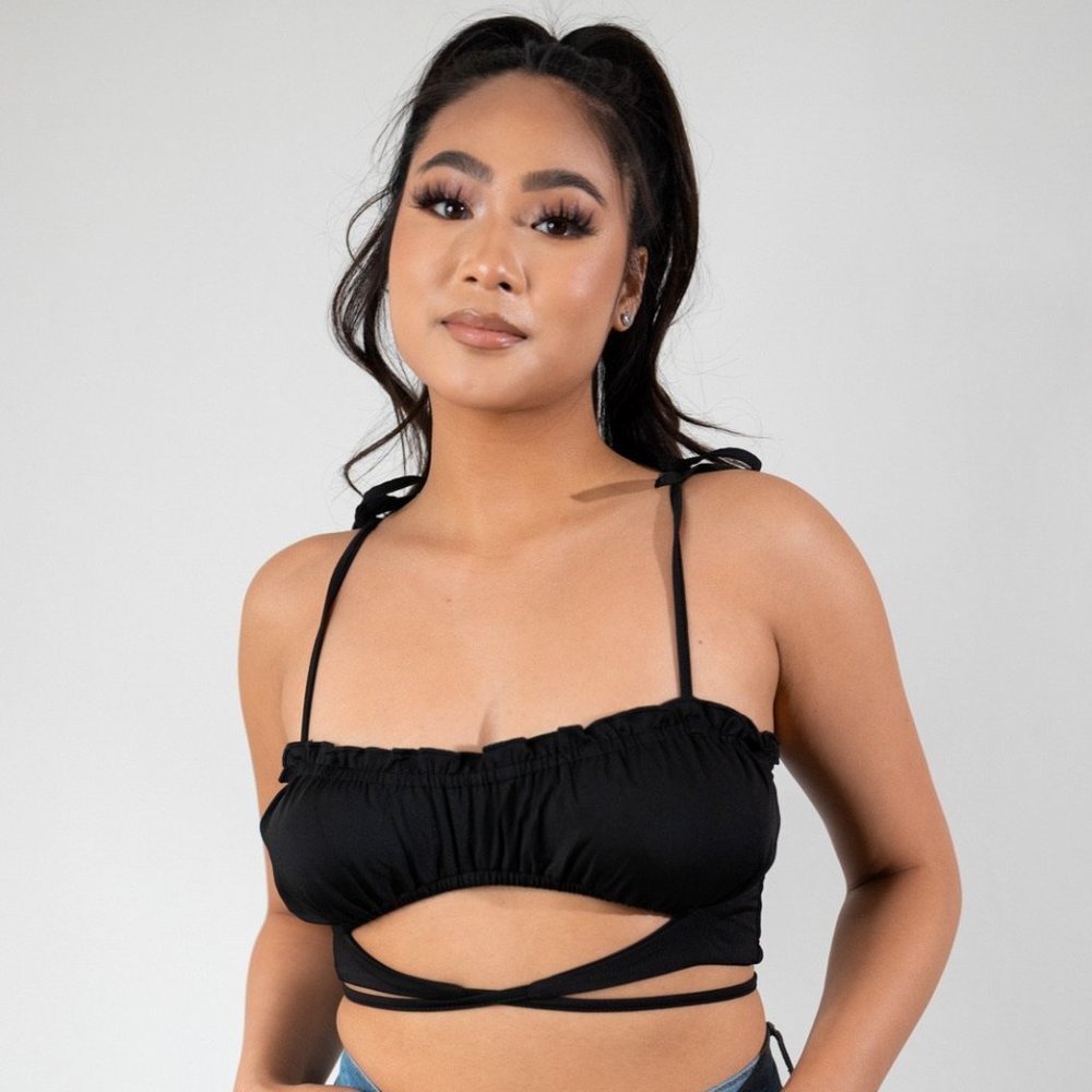 NWT Black Crop Top
